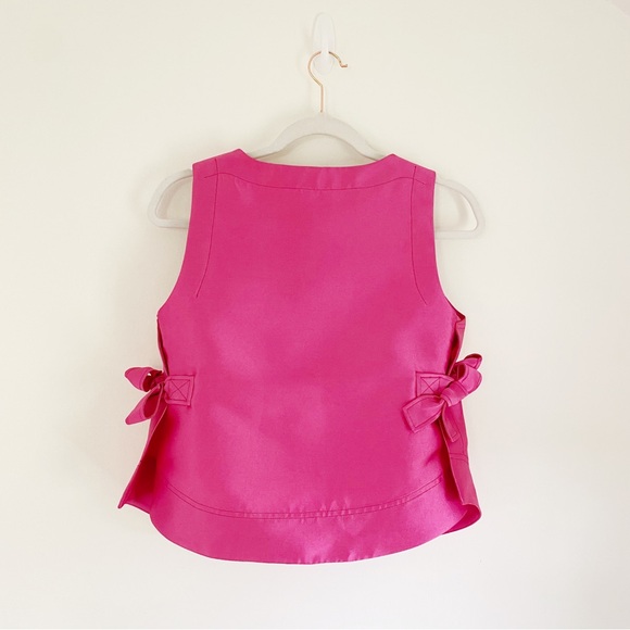 Soeur Tishka Structured Satin Shirt in Rose Size FR 34 - Picture 9 of 12